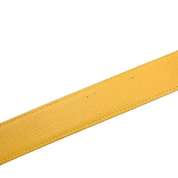 HERMES H Logo Constance Reversible Buckle Belt Leather #80 SHW Blue YW 82YH574 - Picture 11 of 16